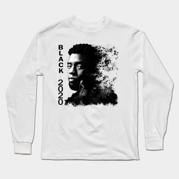 Chadwick Boseman Long Sleeve T-Shirt by AndreyG